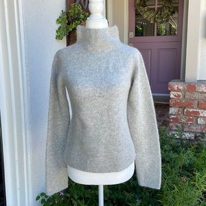 Light heather gray angora/lambswool sweater